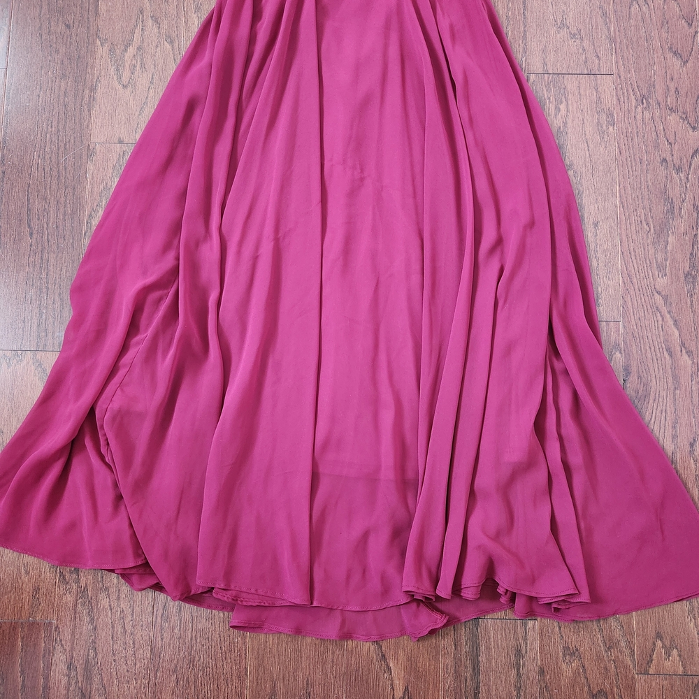 Chicwish Maroon A-Line  Maxi Skirt XS